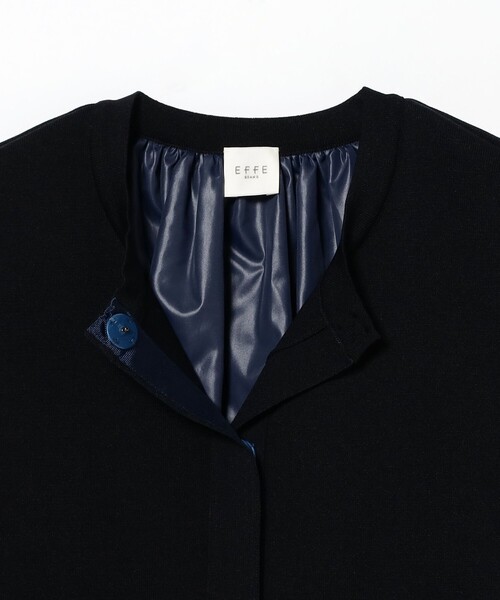 EFFE BEAMS（エッフェビームス）の「バック タフタ カーディガン（カーディガン/ボレロ・レディース・ブラック/ネイビー・ONE SIZE）」の12枚目の写真
