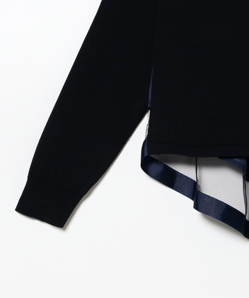 EFFE BEAMS（エッフェビームス）の「バック タフタ カーディガン（カーディガン/ボレロ・レディース・ブラック/ネイビー・ONE SIZE）」の13枚目の写真