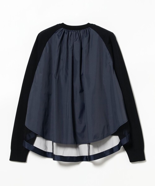 EFFE BEAMS（エッフェビームス）の「バック タフタ カーディガン（カーディガン/ボレロ・レディース・ブラック/ネイビー・ONE SIZE）」の14枚目の写真