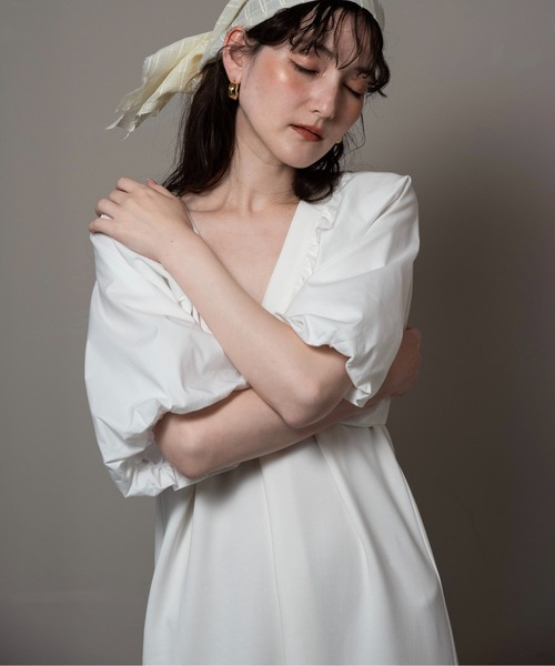 ワンピース lawgy different materials v neck tiered セール】different materials v neck tiered op / ディファ