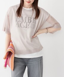 SHIPS Colors:〈手洗い可能〉シアー ニット TEE