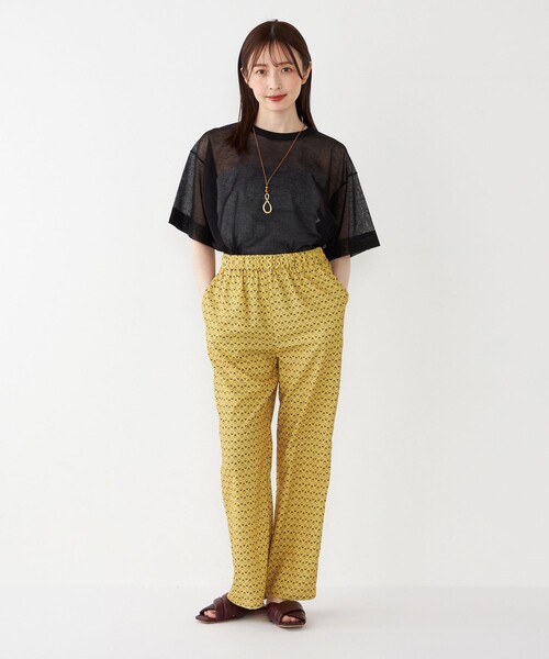 SHIPS Colors(シップス カラーズ)の「SHIPS Colors:〈手洗い可能〉シアー ニット TEE(ニット/セーター・レディース・ベージュ/ライトグレー/ブラック・ONE SIZE)」の15枚目の写真