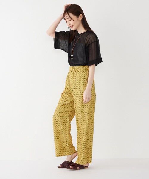 SHIPS Colors(シップス カラーズ)の「SHIPS Colors:〈手洗い可能〉シアー ニット TEE(ニット/セーター・レディース・ベージュ/ライトグレー/ブラック・ONE SIZE)」の16枚目の写真