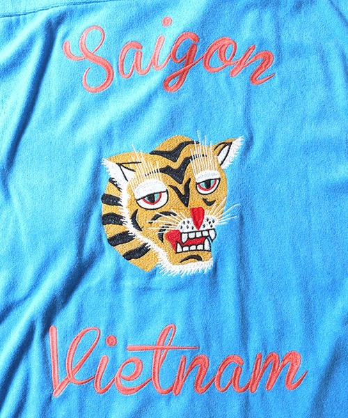HOUSTON（ヒューストン）の「HOUSTON パイルボーリングシャツ(VIETNAM)（シャツ/ブラウス・メンズ・ピンク/ブラック/ブルー・MEDIUM/X-LARGE/XX-LARGE/LARGE）」の8枚目の写真