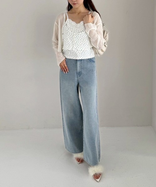 one after another NICE CLAUP(ワンアフターアナザーナイスクラップ)の「レイヤードキャミソール(キャミソール・レディース・オフホワイト/ホワイト系その他/ドット/ブラック・FREE)」の13枚目の写真