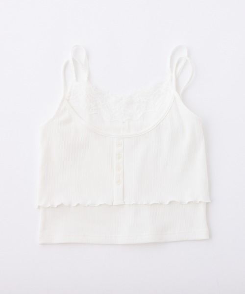 one after another NICE CLAUP(ワンアフターアナザーナイスクラップ)の「レイヤードキャミソール(キャミソール・レディース・オフホワイト/ホワイト系その他/ドット/ブラック・FREE)」の16枚目の写真