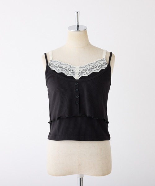 one after another NICE CLAUP(ワンアフターアナザーナイスクラップ)の「レイヤードキャミソール(キャミソール・レディース・オフホワイト/ホワイト系その他/ドット/ブラック・FREE)」の21枚目の写真