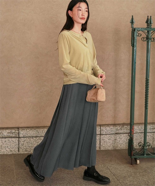 titivate（ティティベイト）の「サイドスリットプリーツスカート（スカート・レディース・チャコール/ベージュ/ブラック・S/L/M）」の22枚目の写真