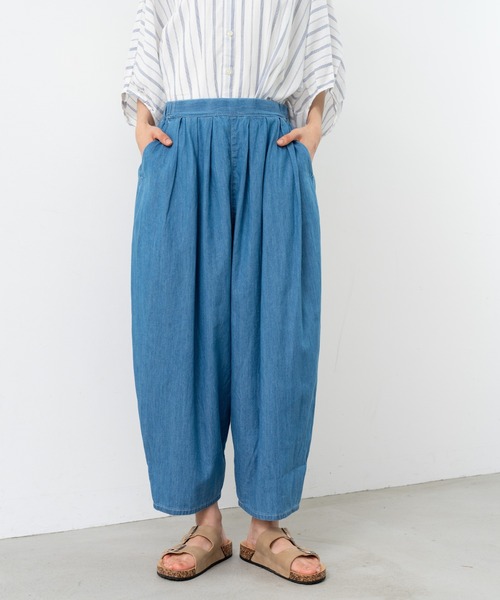 refinedworks(リファインドワークス)の「【refinedworks】丸みのある カーブデニムパンツ(デニムパンツ・レディース・ブルー/インディゴブルー・FREE)」の1枚目の写真
