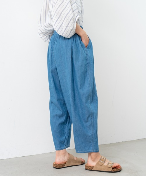 refinedworks(リファインドワークス)の「【refinedworks】丸みのある カーブデニムパンツ(デニムパンツ・レディース・ブルー/インディゴブルー・FREE)」の5枚目の写真
