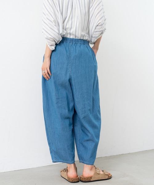 refinedworks(リファインドワークス)の「【refinedworks】丸みのある カーブデニムパンツ(デニムパンツ・レディース・ブルー/インディゴブルー・FREE)」の6枚目の写真