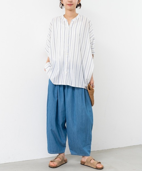 refinedworks(リファインドワークス)の「【refinedworks】丸みのある カーブデニムパンツ(デニムパンツ・レディース・ブルー/インディゴブルー・FREE)」の12枚目の写真