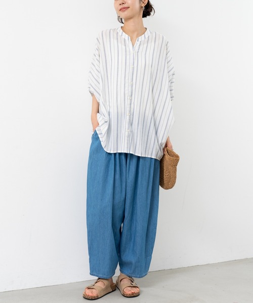 refinedworks(リファインドワークス)の「【refinedworks】丸みのある カーブデニムパンツ(デニムパンツ・レディース・ブルー/インディゴブルー・FREE)」の13枚目の写真