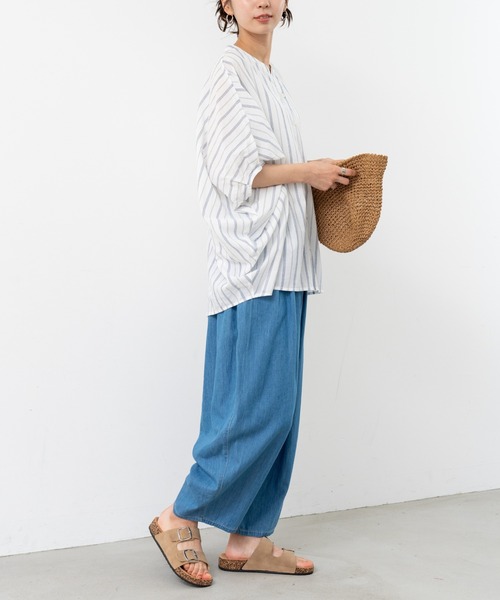 refinedworks(リファインドワークス)の「【refinedworks】丸みのある カーブデニムパンツ(デニムパンツ・レディース・ブルー/インディゴブルー・FREE)」の14枚目の写真
