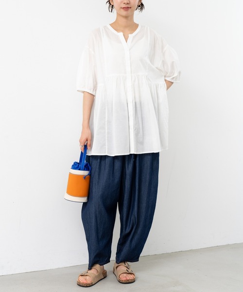 refinedworks(リファインドワークス)の「【refinedworks】丸みのある カーブデニムパンツ(デニムパンツ・レディース・ブルー/インディゴブルー・FREE)」の7枚目の写真