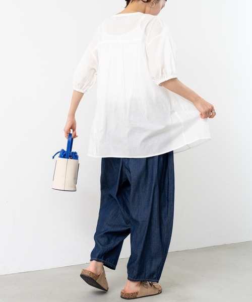 refinedworks(リファインドワークス)の「【refinedworks】丸みのある カーブデニムパンツ(デニムパンツ・レディース・ブルー/インディゴブルー・FREE)」の9枚目の写真
