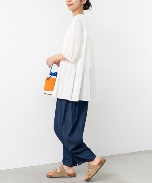 refinedworks(リファインドワークス)の「【refinedworks】丸みのある カーブデニムパンツ(デニムパンツ・レディース・ブルー/インディゴブルー・FREE)」の10枚目の写真