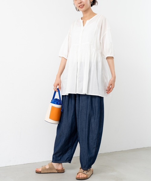 refinedworks(リファインドワークス)の「【refinedworks】丸みのある カーブデニムパンツ(デニムパンツ・レディース・ブルー/インディゴブルー・FREE)」の11枚目の写真
