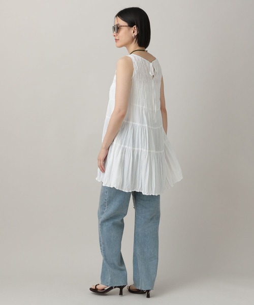 A part by（アパートバイ）の「シャーリングチュニック（シャツ/ブラウス・レディース・オフホワイト/イエロー系その他2/ブラック・FREE）」の9枚目の写真