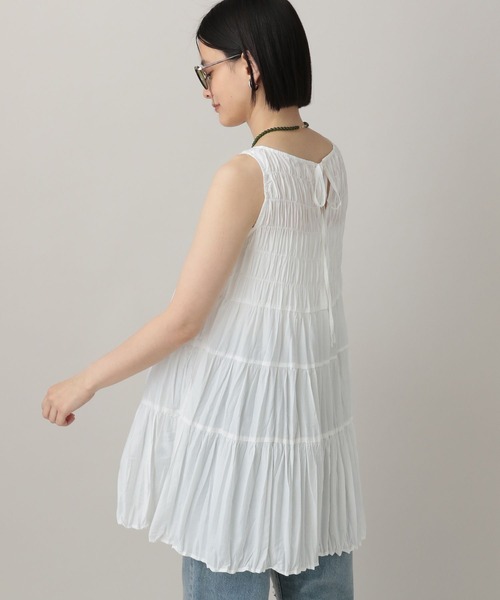 A part by（アパートバイ）の「シャーリングチュニック（シャツ/ブラウス・レディース・オフホワイト/イエロー系その他2/ブラック・FREE）」の7枚目の写真