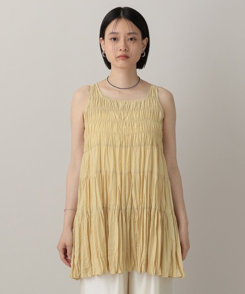 A part by（アパートバイ）の「シャーリングチュニック（シャツ/ブラウス・レディース・オフホワイト/イエロー系その他2/ブラック・FREE）」の19枚目の写真