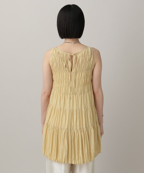 A part by（アパートバイ）の「シャーリングチュニック（シャツ/ブラウス・レディース・オフホワイト/イエロー系その他2/ブラック・FREE）」の17枚目の写真