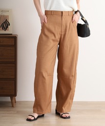 センタープレスセミワイドパンツ