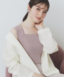 index | スクエアネックニットタンク【洗濯機洗い可】(タンクトップ)