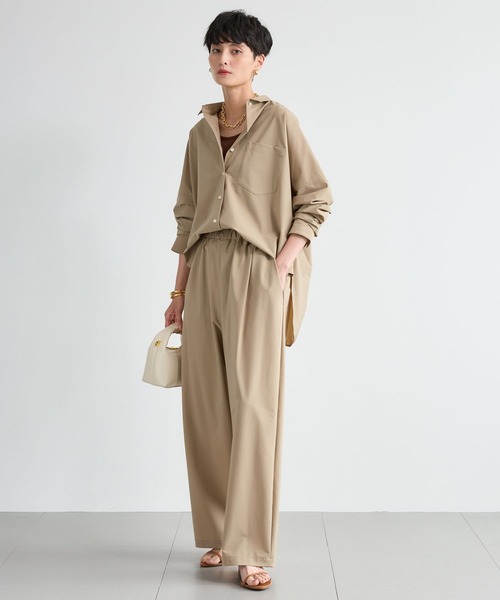 BARNYARDSTORM（バンヤードストーム）の「BARNYARDSTORM / ナイロンストレッチギャザーパンツ / ハンドウォッシャブル【撥水】＜セットアップ対応＞（その他パンツ・レディース・ベージュ/ホワイト/ブラック・S/M）」の8枚目の写真