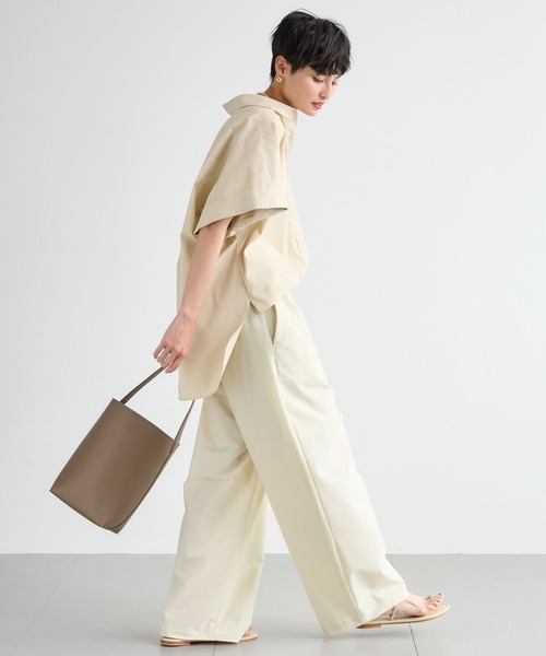 BARNYARDSTORM（バンヤードストーム）の「BARNYARDSTORM / ナイロンストレッチギャザーパンツ / ハンドウォッシャブル【撥水】＜セットアップ対応＞（その他パンツ・レディース・ベージュ/ホワイト/ブラック・S/M）」の15枚目の写真