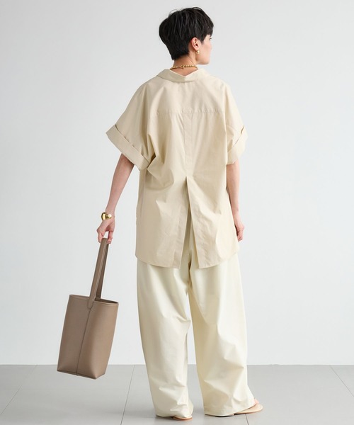 BARNYARDSTORM（バンヤードストーム）の「BARNYARDSTORM / ナイロンストレッチギャザーパンツ / ハンドウォッシャブル【撥水】＜セットアップ対応＞（その他パンツ・レディース・ベージュ/ホワイト/ブラック・S/M）」の16枚目の写真