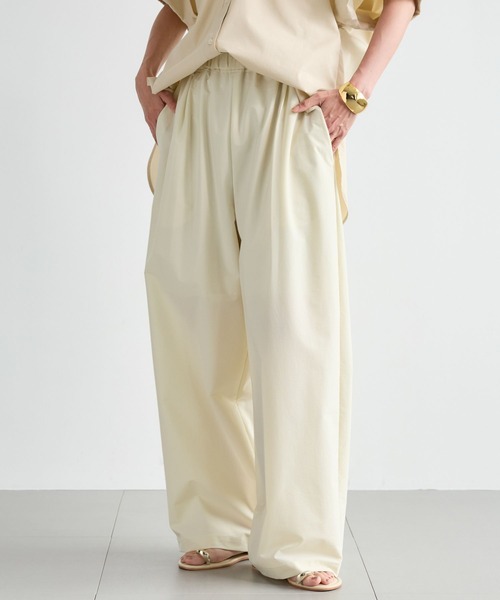 BARNYARDSTORM（バンヤードストーム）の「BARNYARDSTORM / ナイロンストレッチギャザーパンツ / ハンドウォッシャブル【撥水】＜セットアップ対応＞（その他パンツ・レディース・ベージュ/ホワイト/ブラック・S/M）」の18枚目の写真