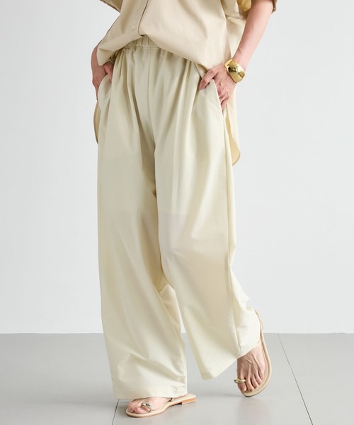 BARNYARDSTORM（バンヤードストーム）の「BARNYARDSTORM / ナイロンストレッチギャザーパンツ / ハンドウォッシャブル【撥水】＜セットアップ対応＞（その他パンツ・レディース・ベージュ/ホワイト/ブラック・S/M）」の19枚目の写真