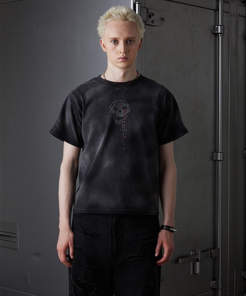 GRANCY(OV[)́yGRANCYzSkull Rhinestone Design T-shirt / XJCXg[fUCtVc(TVc/Jbg\[)