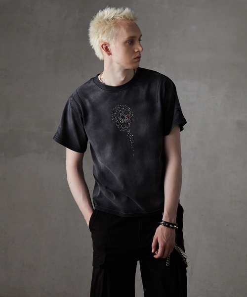 GRANCY（グランシー）の「【GRANCY】Skull Rhinestone Design T