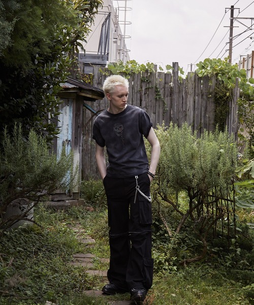 GRANCY(グランシー)の「【GRANCY】Skull Rhinestone Design T-shirt / スカルラインストーンデザインtシャツ(Tシャツ/カットソー・メンズ・ブラック/サンドベージュ・S/M/L)」の22枚目の写真