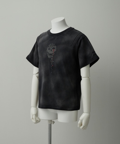 【GRANCY】スカルラインストーンデザインtシャツ グランシー GRANCY（グランシー）の「【GRANCY】Skull Rhinestone Design T