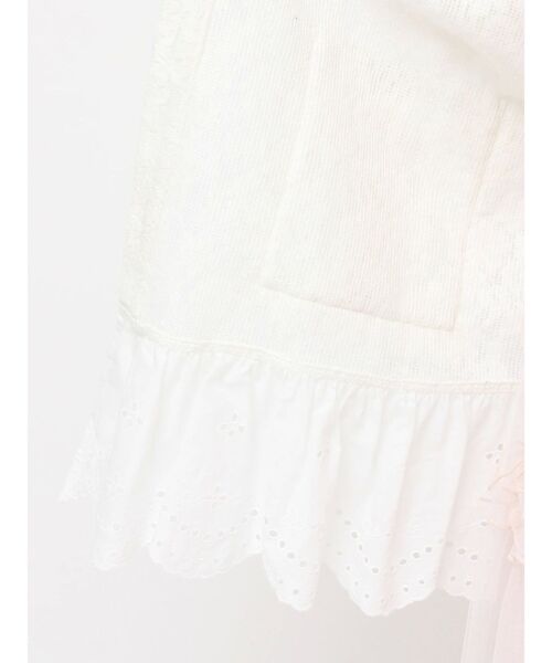 メリージェニー　フリルフリルレースジャケット　白 フリルフリルレースジャケット（テーラードジャケット）｜merry