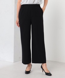 GALLORIA | 【キレメクシリーズ】2wayストレッチ さらっと快適 麻調ワイドパンツ(長め丈)(その他パンツ)