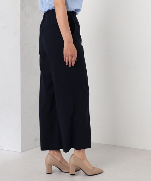 GALLORIA(ギャローリア)の「【キレメクシリーズ】2wayストレッチ さらっと快適 麻調ワイドパンツ(長め丈)(その他パンツ・レディース・ネイビー/ブラック・M/S/LL/L)」の5枚目の写真