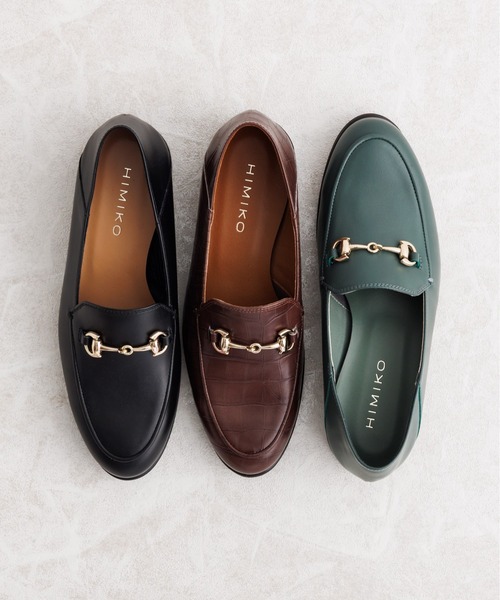 HIMIKO(ヒミコ)の「【HIMIKO】バブーシュビットローファー/651304(ローファー・レディース・ダークブラウン/ブラック/グリーン/ピンク/ブルー/アイボリー・23.0cm/26.5cm/25.5cm/25.0cm/24.5cm/24.0cm/23.5cm/22.5cm/22.0cm/26.0cm/21.5cm)」の1枚目の写真