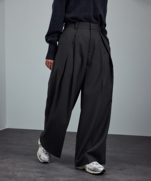 セール】インバーテッドタックパンツ/スラックス（スラックス）｜SALON