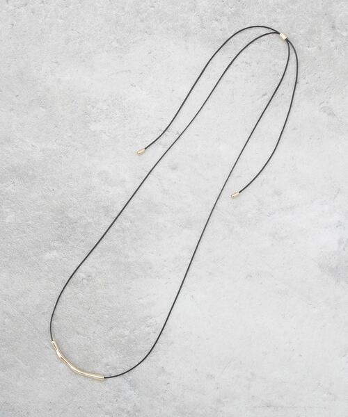 OPAQUE.CLIP（オペークドットクリップ）の「メタルバー×コードネックレス（ネックレス・レディース・ゴールド/シルバー・00）」の6枚目の写真