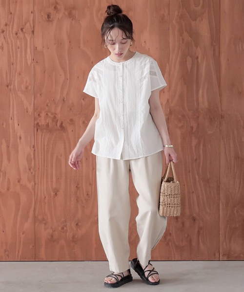n'OrLABEL(ノアールレーベル)の「脇タックコクーンパンツ(その他パンツ・レディース・ブラック/カーキ/ライトベージュ・2/1)」の9枚目の写真