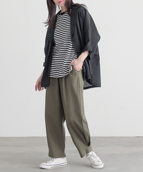 n'OrLABEL(ノアールレーベル)の「脇タックコクーンパンツ(その他パンツ・レディース・ブラック/カーキ/ライトベージュ・2/1)」の20枚目の写真