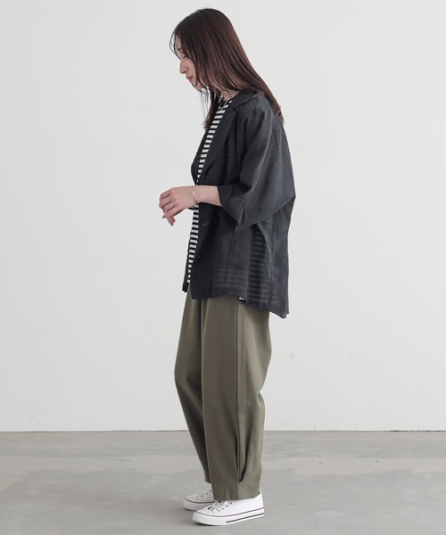 n'OrLABEL(ノアールレーベル)の「脇タックコクーンパンツ(その他パンツ・レディース・ブラック/カーキ/ライトベージュ・2/1)」の22枚目の写真