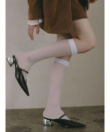 LAGUNAMOON | MODERNカッティングメタルヒールミュール(パンプス)