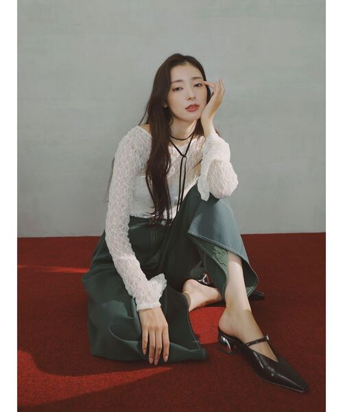 LAGUNAMOON（ラグナムーン）の「MODERNカッティングメタルヒールミュール（パンプス・レディース・ブラウン/ベージュ・S/M）」の10枚目の写真