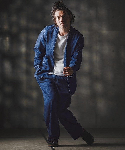 GLIMCLAP(グリムクラップ)の「mj10880-Denim minimal Jacket-Distressed for a vintage look- ノーカラーデニムジャケット(デニムジャケット・メンズ・インディゴブルー/コバルトブルー/ライトグレー/ブラック・S/M/L)」の8枚目の写真