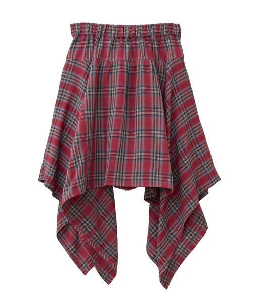 Candy Stripper（キャンディストリッパー）の「CHECK SHIRT WRAP スカート（スカート・レディース・ネイビー/ボルドー/ブラック・FREE）」の7枚目の写真